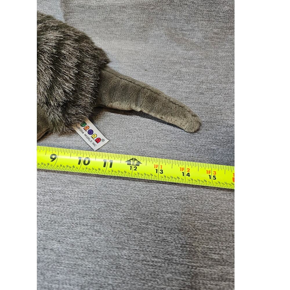 Aurora Armadillo Plush Stuffed Animal Toy Furry Grey 15 inches Ant Eater - Picture 7 of 7